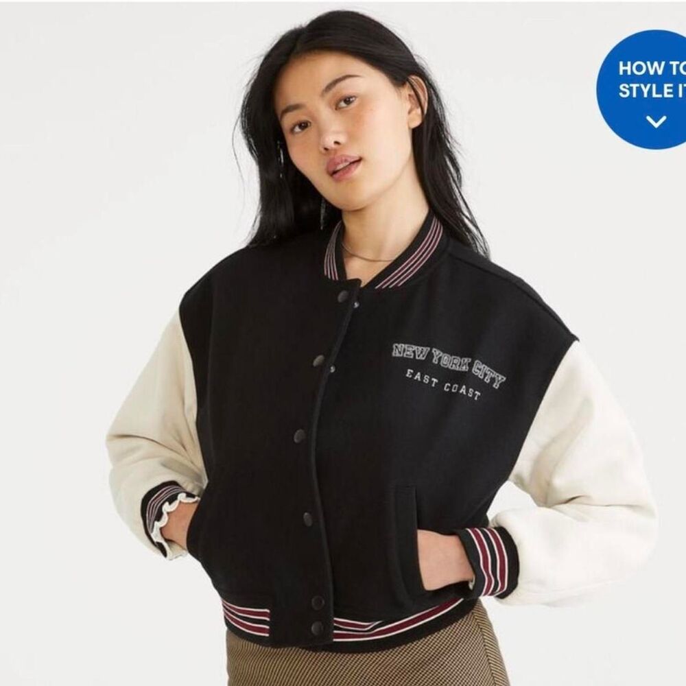 Aeropostale Women's Black and Navy Jacket